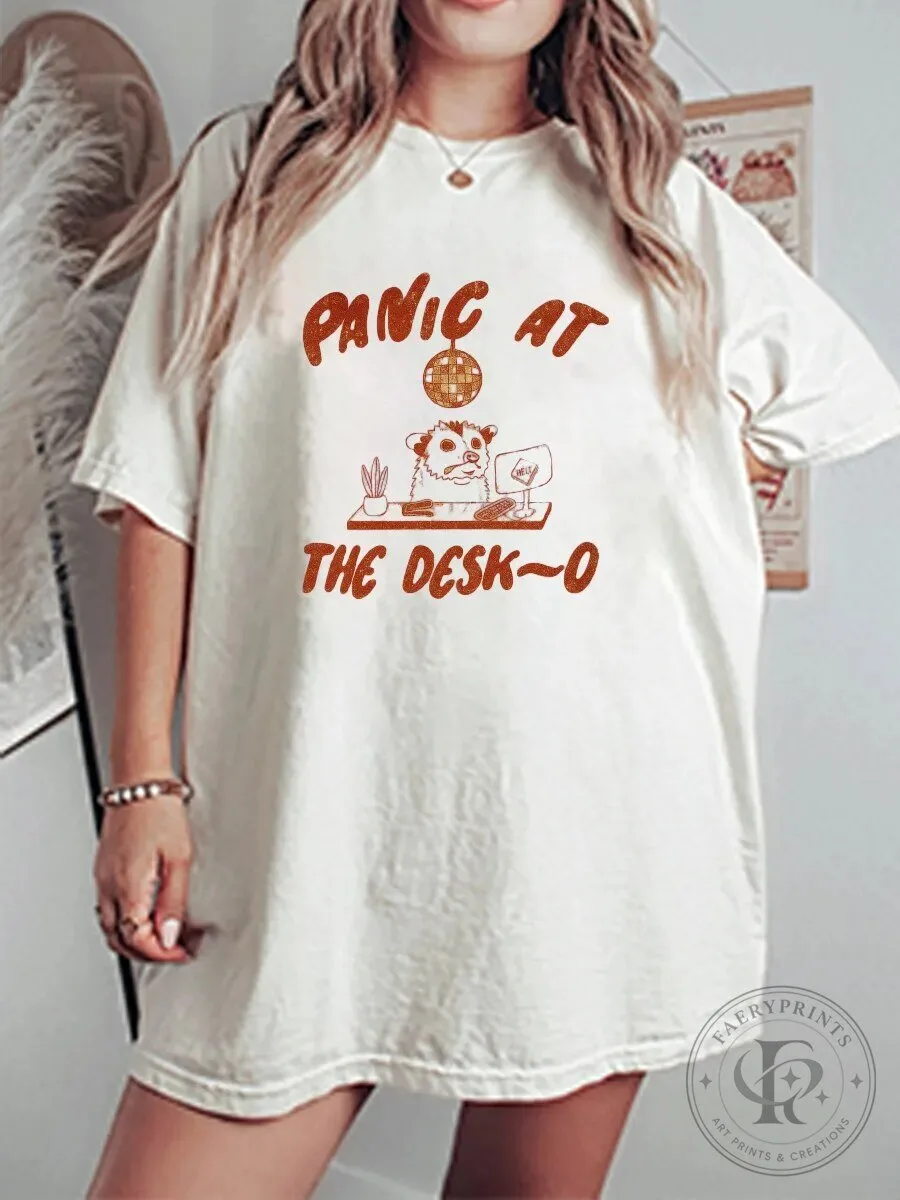 Panic At The Desk-O Opossum Disco Ball Vintage Graphic T-Shirt